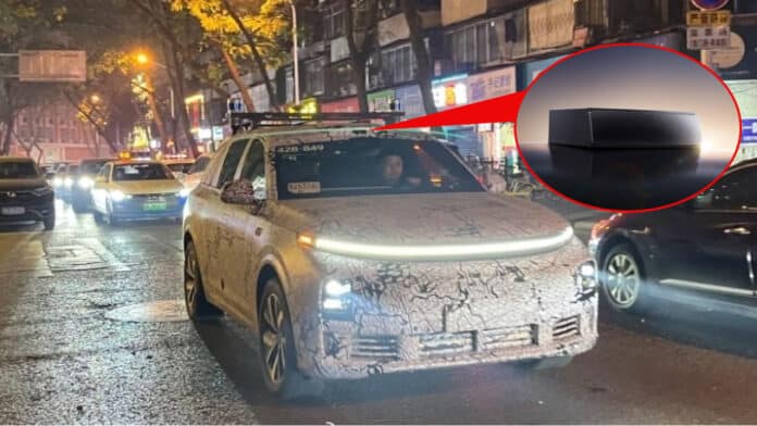 Li Auto L7 mis à jour repéré en Chine avec le nouveau Hesai ATX LiDAR sur le toit