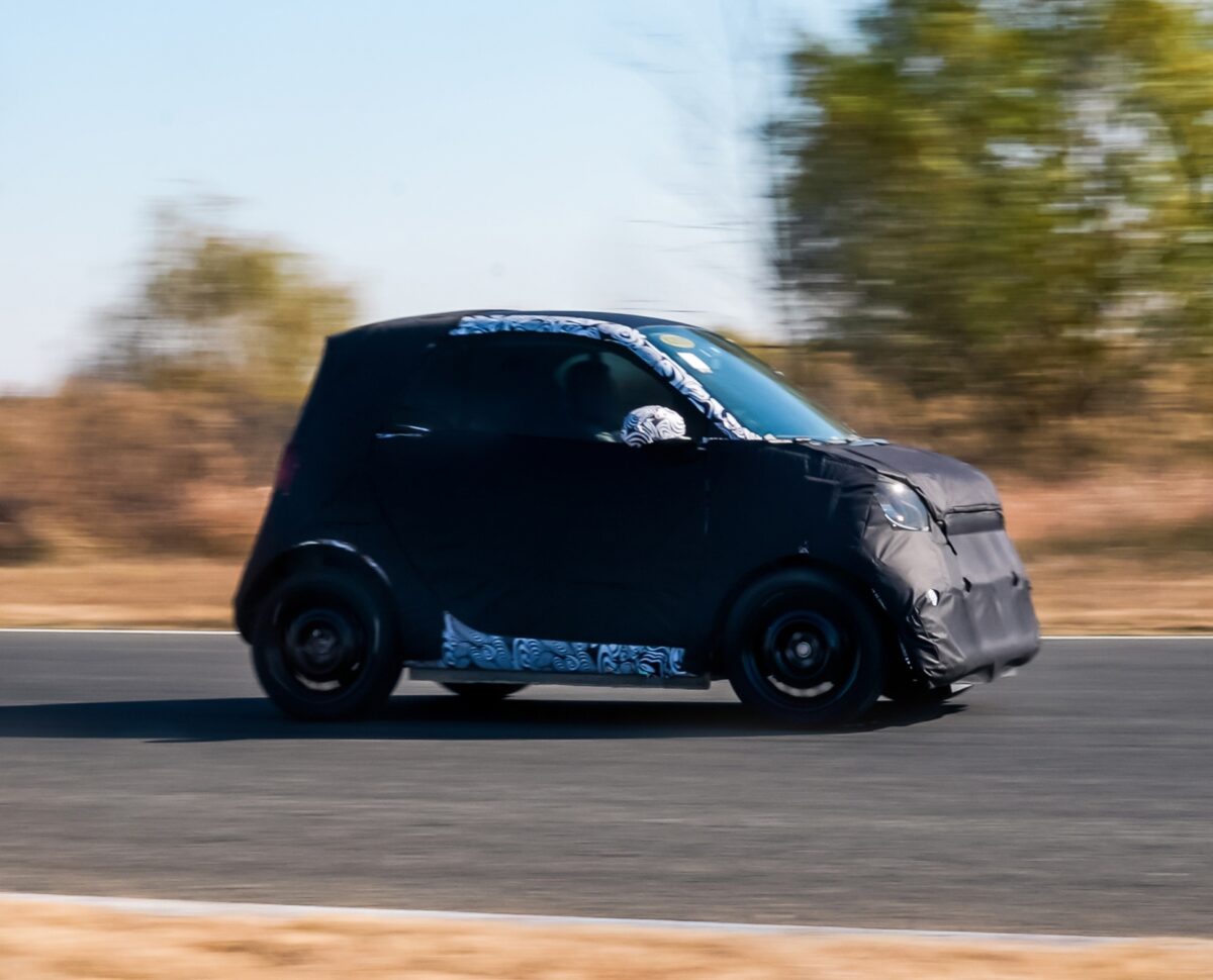 La Smart #2 EV, successeur de la Smart ForTwo, a commencé les essais routiers et sera lancée fin 2026.