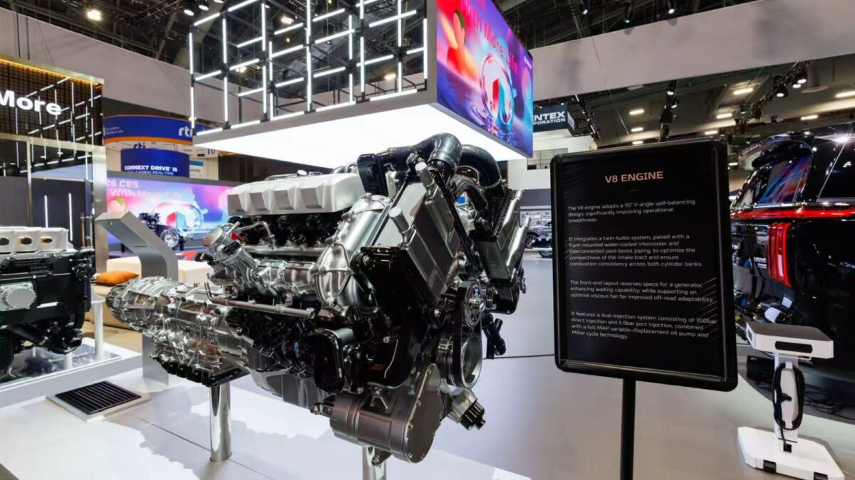 Chinese GWM showed 4-liter V8 in the US at CES 2026