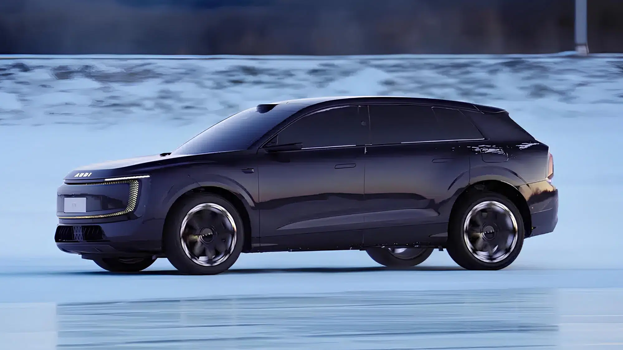 The mass-produced AUDI E7X large electric SUV from the German automaker and SAIC was officially revealed in China during cold-weather tests